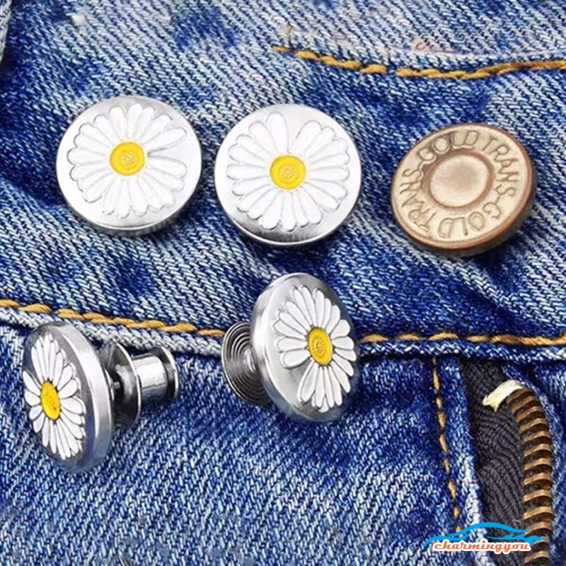 Nút gài quần jeans  không cần ghim có thể điều chỉnh dùng may quần áo DIY CY