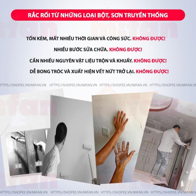 Keo Vá Tường Chống Thấm - Trám Trét Vết Nứt Khe Hở Tường - Chống Mốc Ẩm Làm Sạch Tường - HÀNG CHÍNH HÃNG