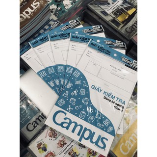 Giấy Kiểm Tra Campus - Kẻ Ngang Có Lề (Trọn Gói 5 Túi)