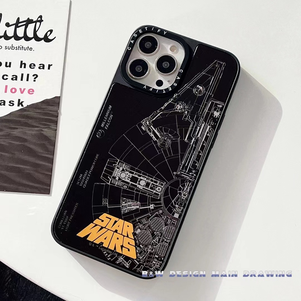 Ốp Điện Thoại Kính Cường Lực Acrylic Chống Sốc In Hình Star Wars Cho iPhone 13 12 11 Pro MAX IX XS MAX XR 6 6s 7 8 Plus