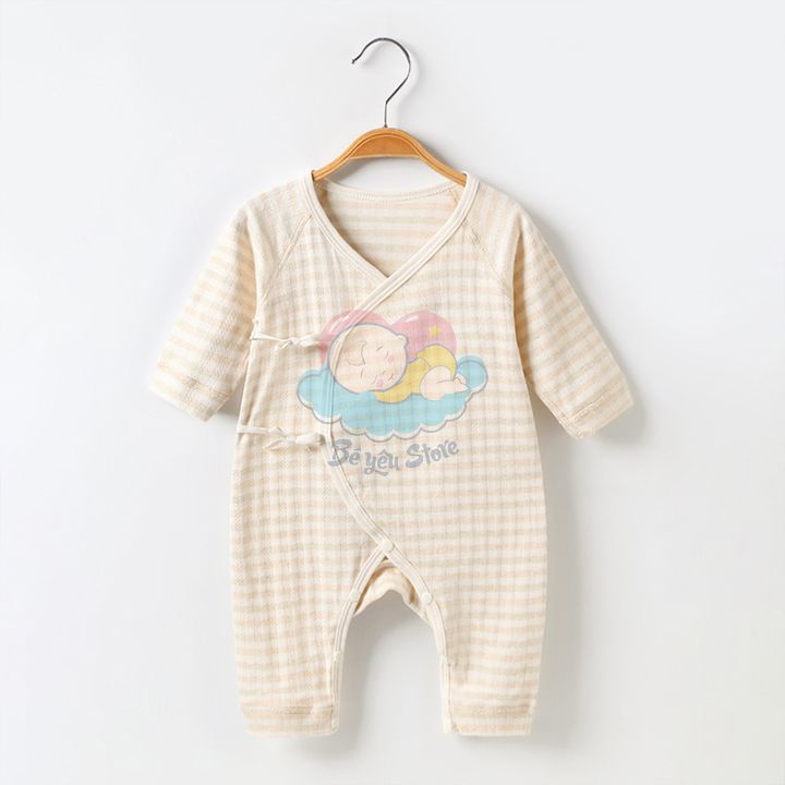 Bộ body cho bé sơ sinh dài tay được làm từ sợi bông tự nhiên mềm mịn (Body dài tai cho bé trai, bé gái)