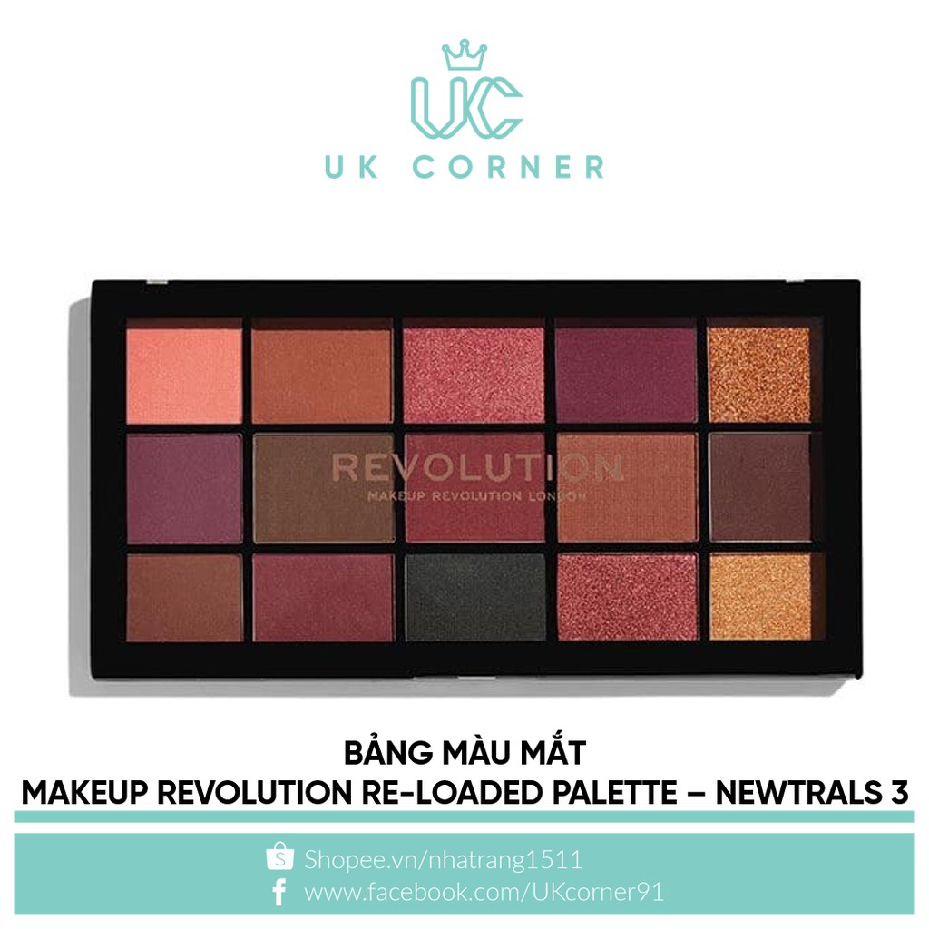 Bảng mắt 15 màu Makeup Revolution Re-Loaded Palette | BigBuy360 - bigbuy360.vn