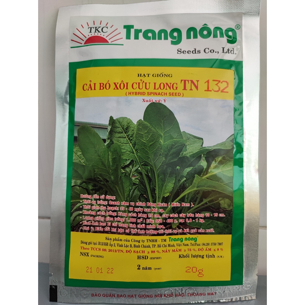 Hạt giống rau TRANG NÔNG