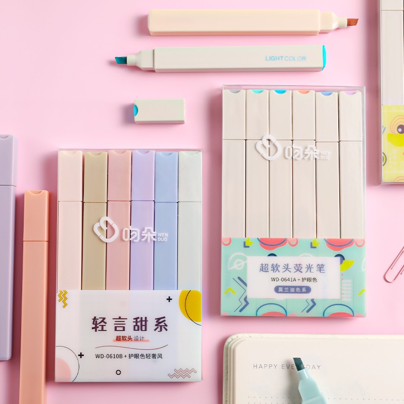 Bút Đánh Dấu Mềm Mại Màu Huỳnh Quang Cỡ Lớn