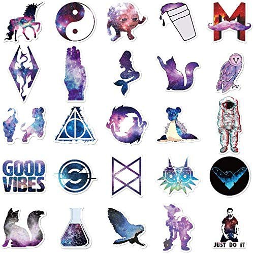 Nhấp vào hình ảnh để mở chế độ xem mở rộng Galaxy Stickers Pack 100pcs Harajuku Constellation Unicorn Animal Stickers Máy tính xách tay Xe máy Xe đạp Hành lý Ván trượt Decal Graffiti Chai nước (100 chiếc)