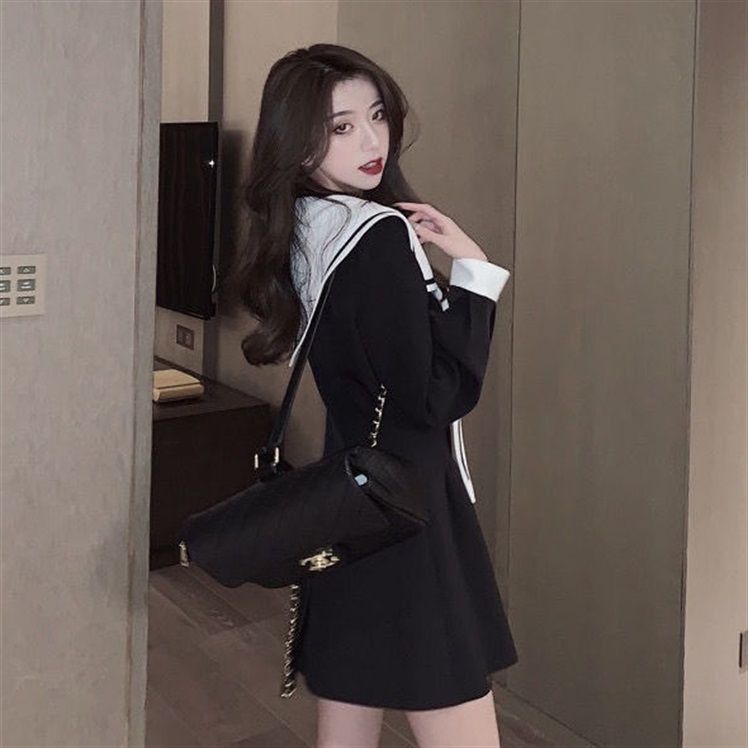 Đầm Cổ Thủy Thủ Phong Cách Pháp Thời Trang Cho Nữ Cỡ Lớn