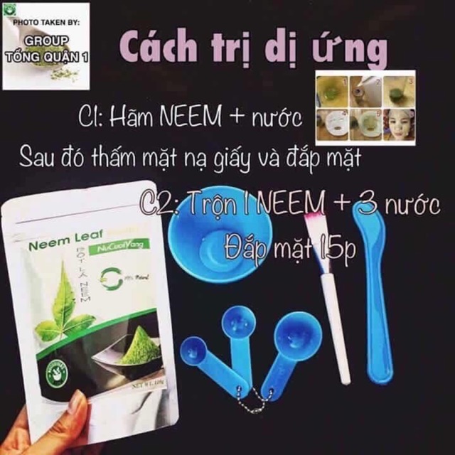 Bột lá neem Ấn độ 100gr mẫu mới