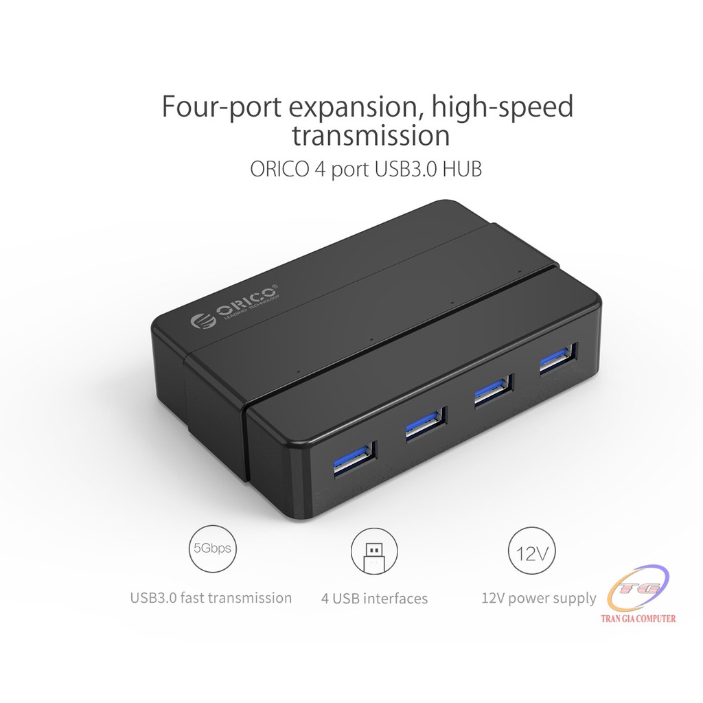 Bộ chia 4 cổng USB 3.0 kèm nguồn phụ Orico H4928-U3