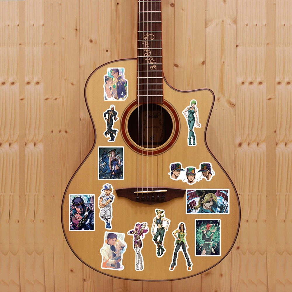 Set 50/25/10 Miếng Dán Trang Trí Ván Trượt/Laptop/Điện Thoại Hình Anime JoJo's Bizarre Adventure Stone