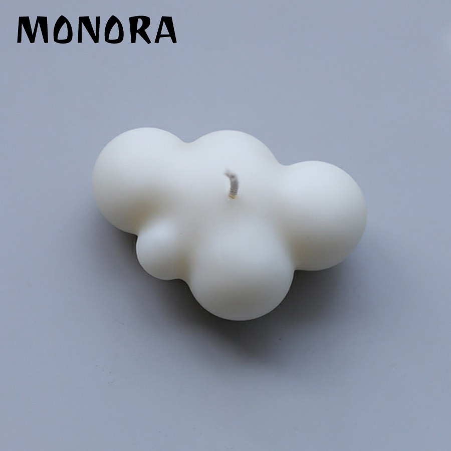 Nến Thơm mùi Hoa Hồng thư giãn đám mây mini MONORA C11 phụ kiện sáp decor trang trí phòng không khói - candle cup decor