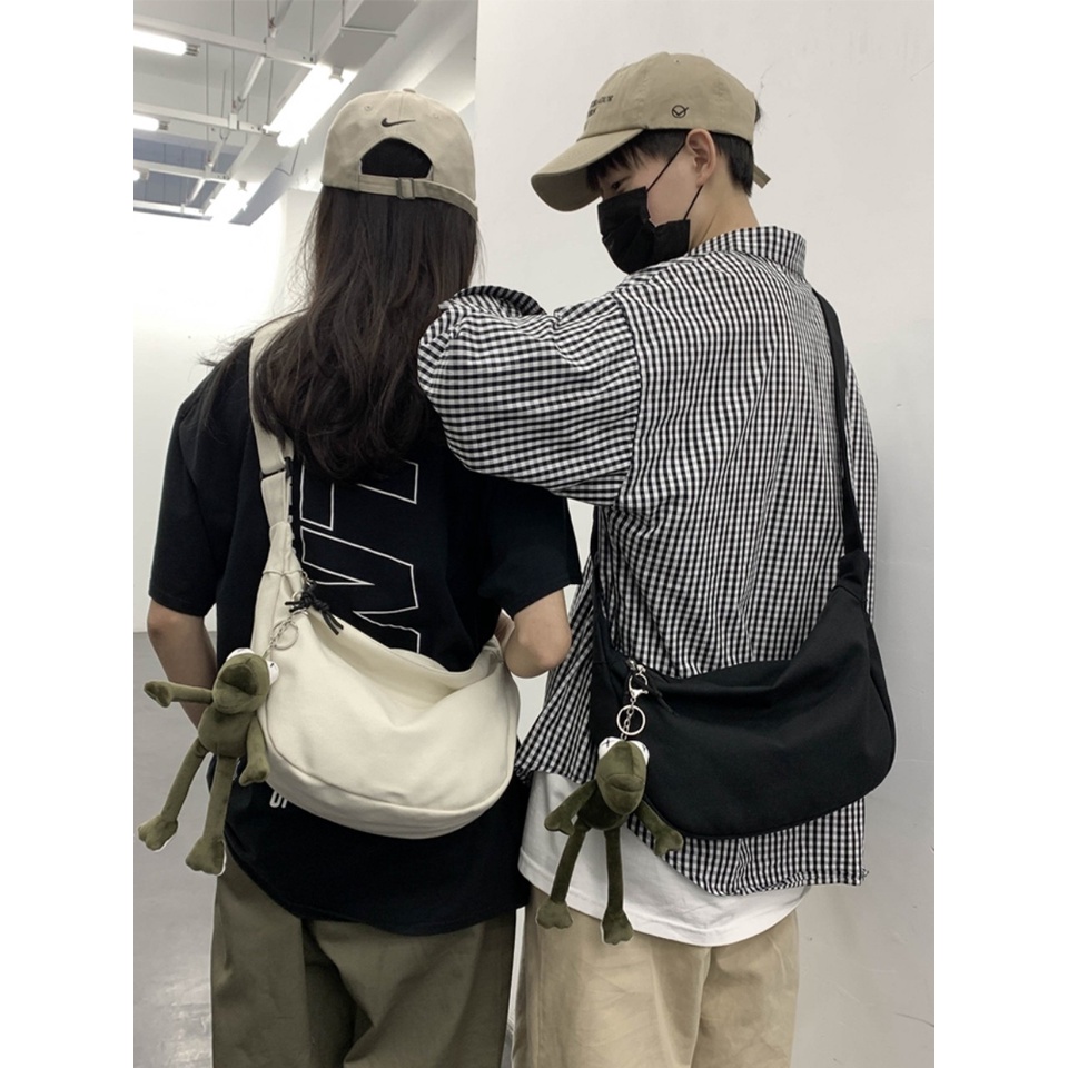 Túi tote bán nguyệt vải canvas đeo chéo đi hoc unisex phong cách ulzzang thời trang cao cấp BN021