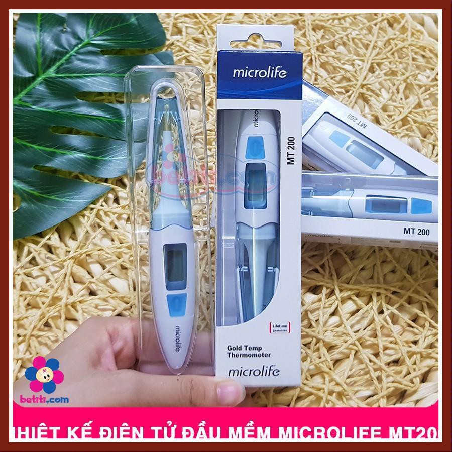 [Đo nhanh, 10 giây cho kết quả] Nhiệt kế điện tử Microlife MT200 - đầu mềm mạ vàng , chống kích ứng da