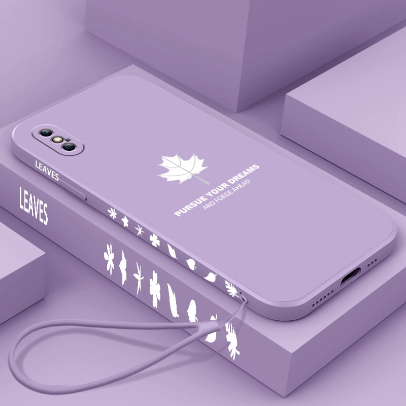 Ốp Điện Thoại Silicon Dẻo In Hình Lá Phong Phong Cách Châu Âu Cho Iphone 6 6s 7 8 Plus Se2020 X Xs Max Xr