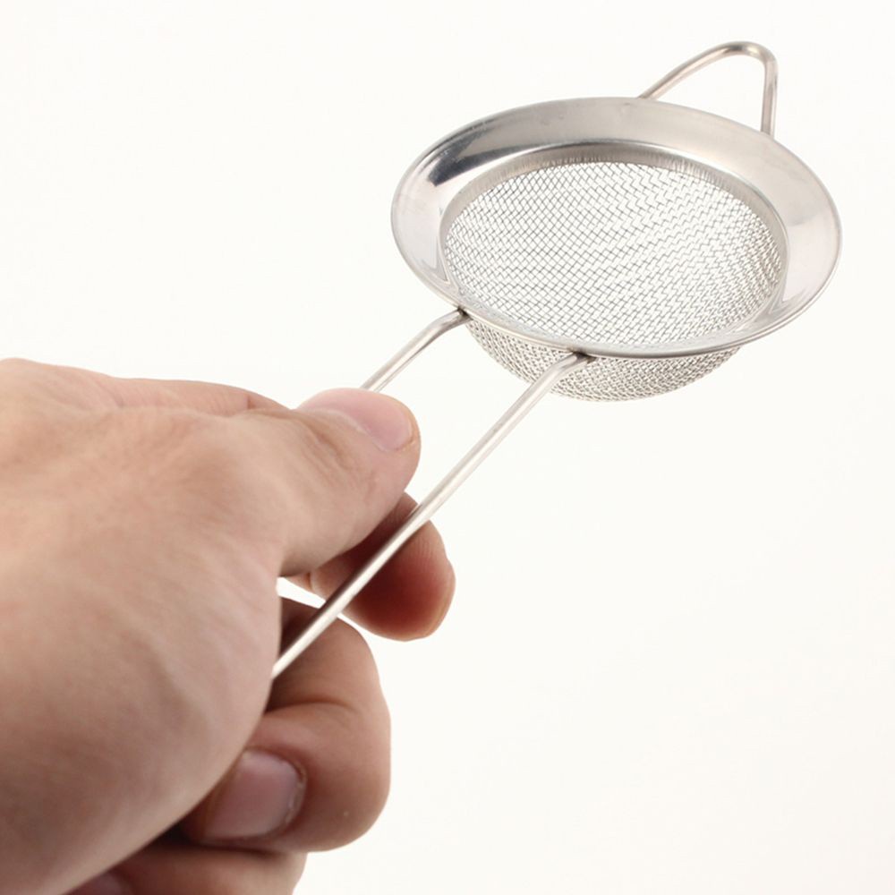 ALISON Wire Mesh Oil Skimmer Stainless Steel Strainer Colander Fine Mesh Sifter Mesh Flour Sieve Flour/Multicolor