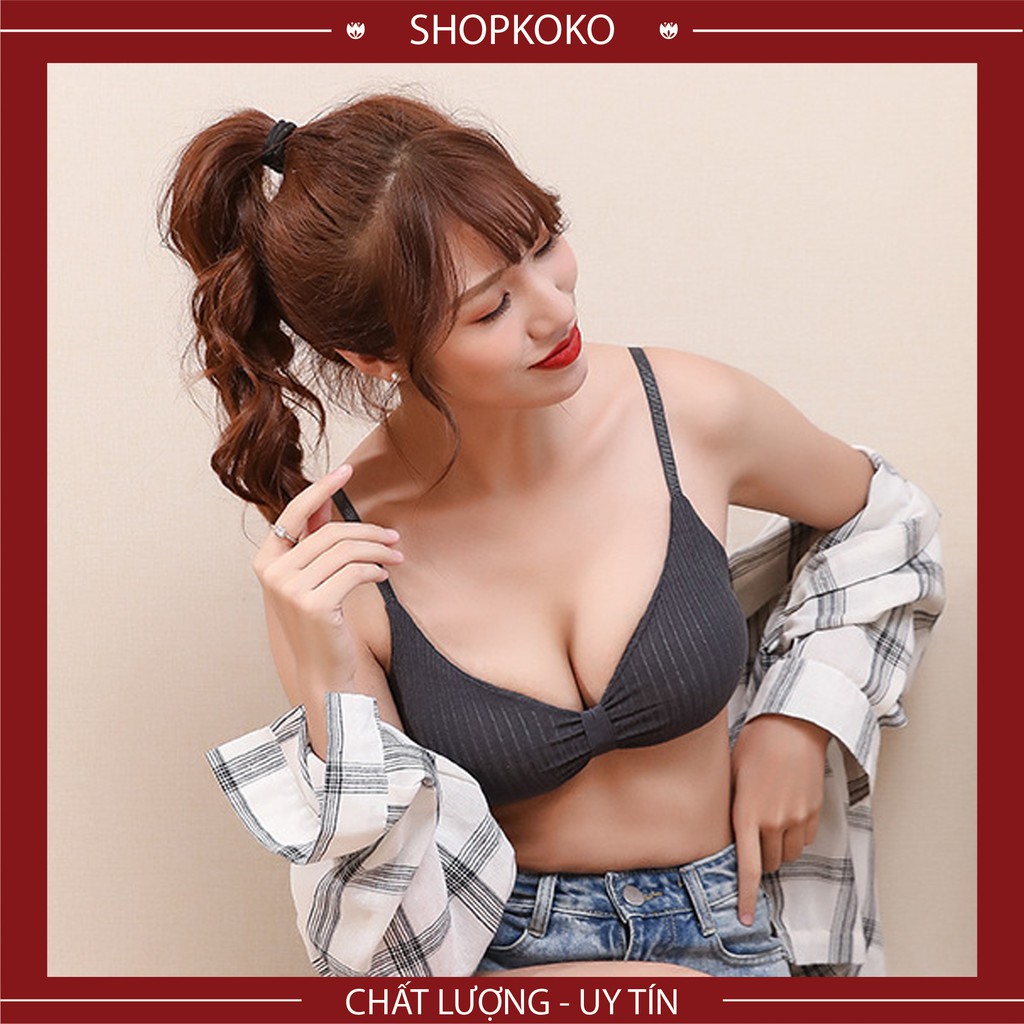 Áo Ngực Cotton Thắt Nơ, Áo Ngực 2 Dây siêu quyến rủ 308 | BigBuy360 - bigbuy360.vn