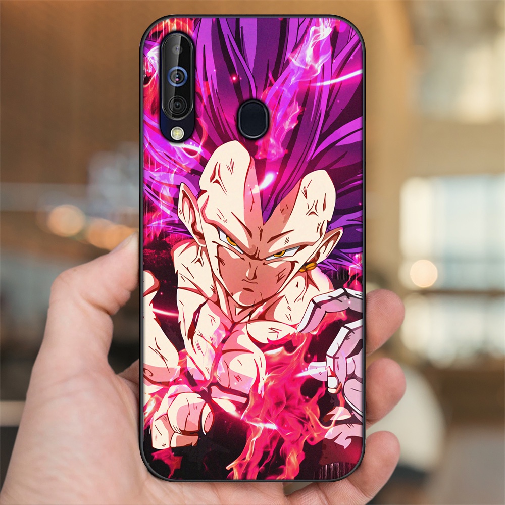 Ốp lưng Samsung A8s, A60, M30 viền đen in hình Vegeta Dragon Ball