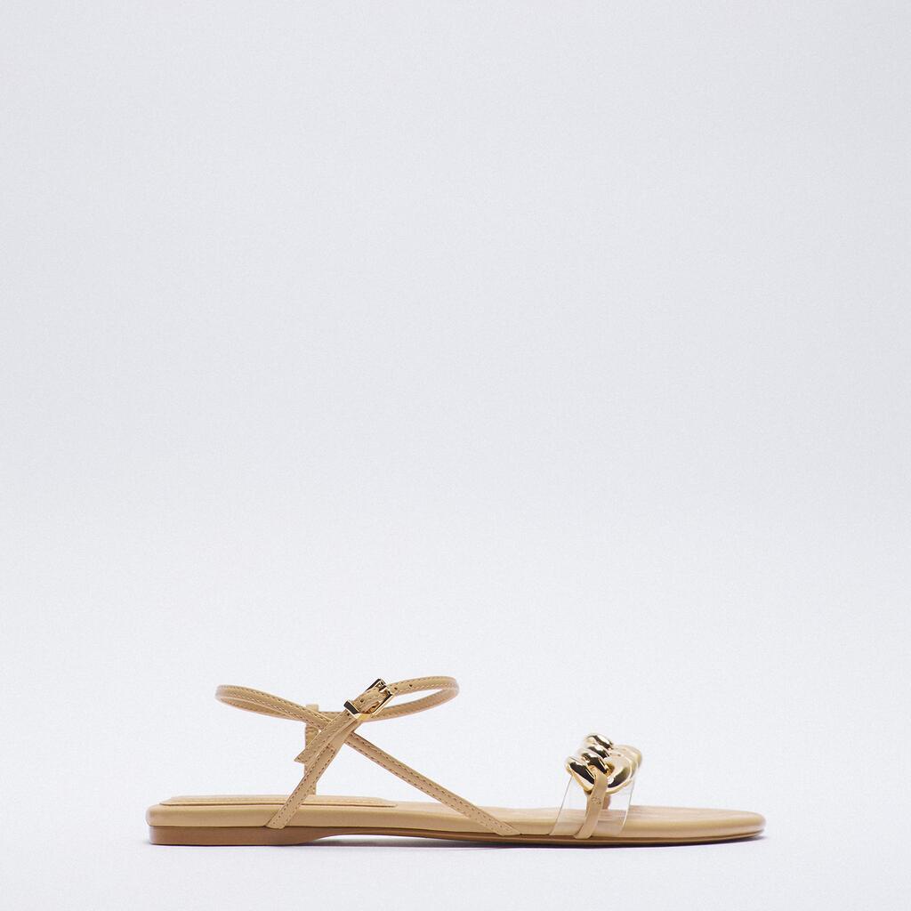ZARA - giày nữ màu be bệt 12608710098