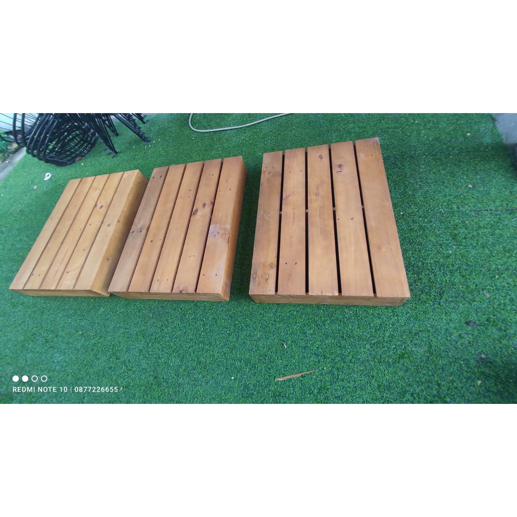 Hộp gỗ pallet làm giường 50 x 90cm x 11cm, pallet giường phòng trọ, làm bục ...