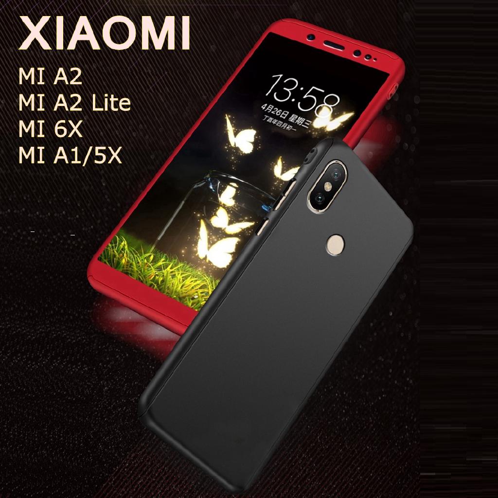 Ốp điện thoại kèm kính cường lực cho Xiaomi MI A2 MI A2 Lite MI 6X MI A1/5X