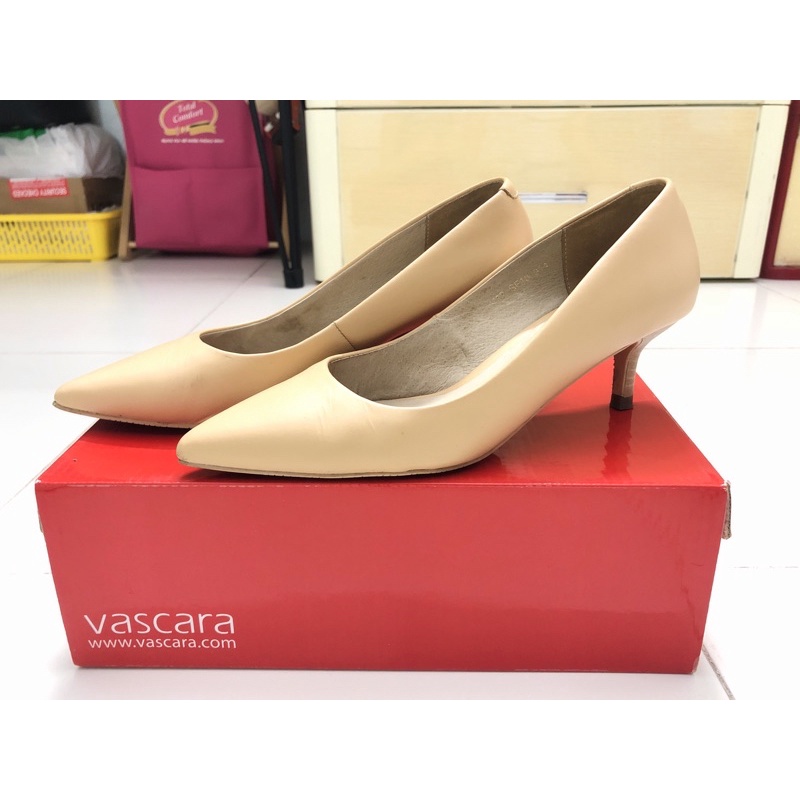 🌹Thanh lí Giày Cao Gót Vascara Da Thật FullBox CH New99%