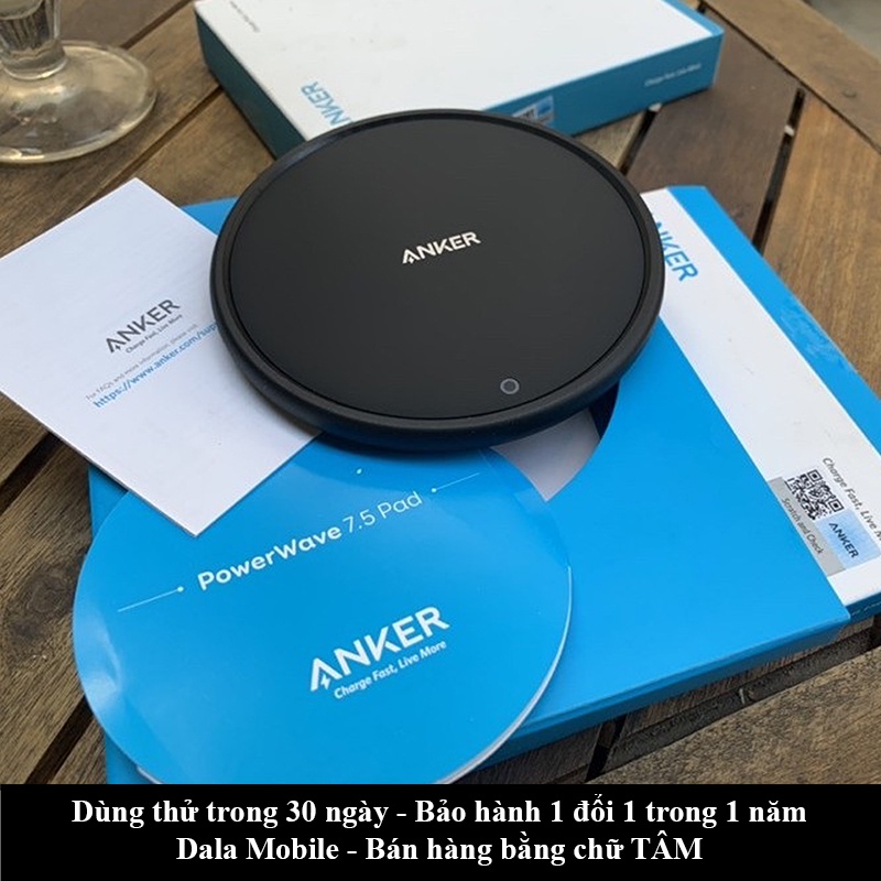 Đế Sạc Nhanh Không Dây Anker PowerWave Pad 7.5 - A2501