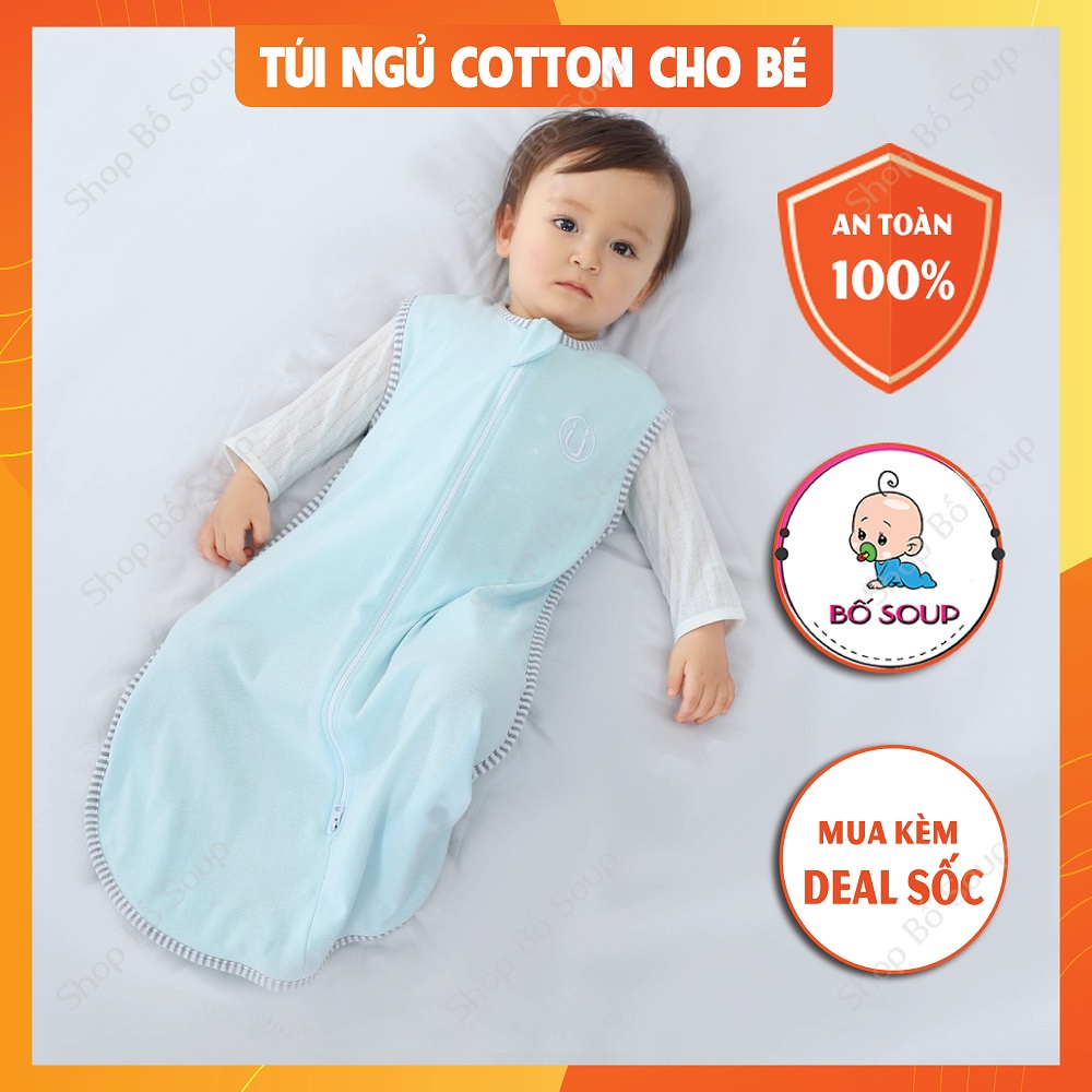 Túi ngủ cho bé chất liệu cotton mềm mại thấm hút Shop Bố Soup