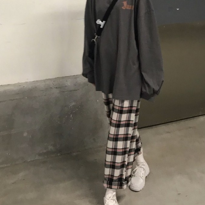 Set quần caro áo thun siêu hot fit 45-65kg