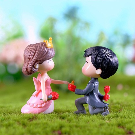 Tiểu Cảnh - Cặp cô dâu chú rể làm tiểu cảnh terrarium/ mô hình trang trí, cặp đôi cầu hôn