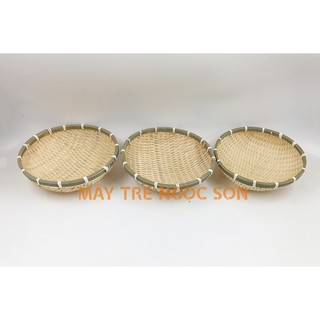 Rá tre rổ tre đựng hoa quả đựng ớt, chanh, hướng dương, đậu hũ