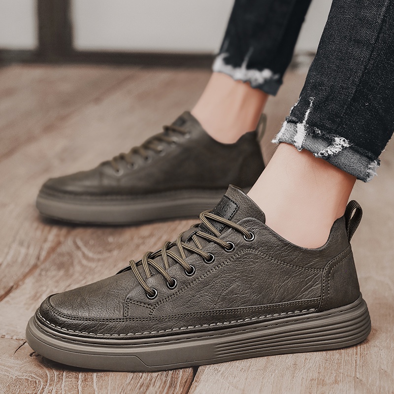 Giày thể thao bằng da phong cách năng động cho nam