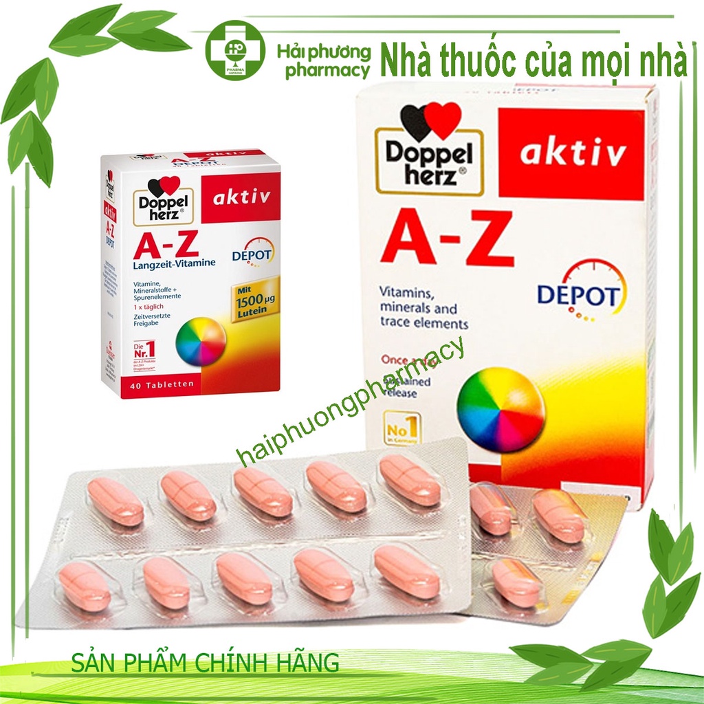 Vitamin tổng hợp của Đức Doppelherz A_Z Depot Aktiv