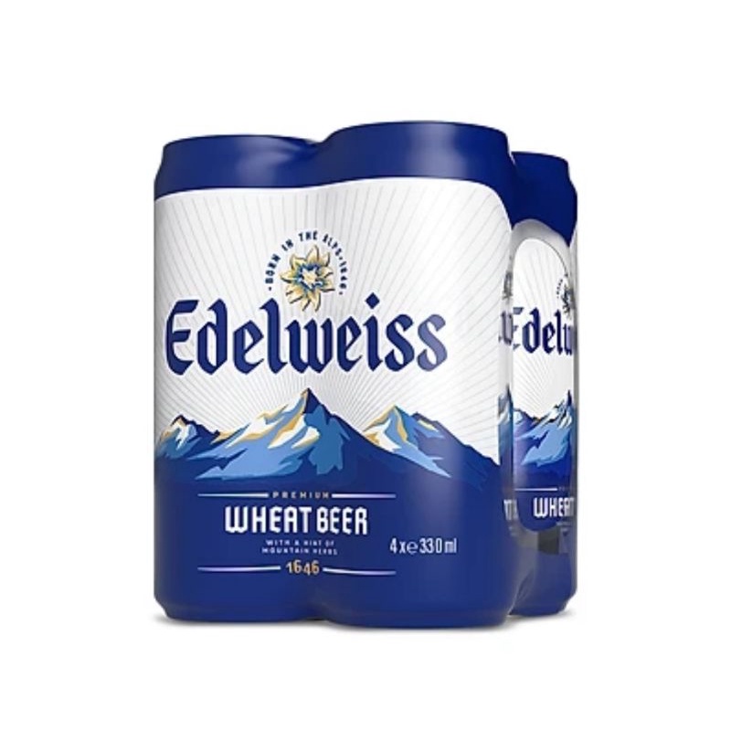 4 lon bia tuyết Edelweiss 330ml
