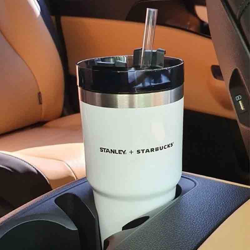 Bình nước giữ nhiệt cute mini starbucks có ống hút lõi inox 304 cao cấp 500ml MiibooShi AV255522
