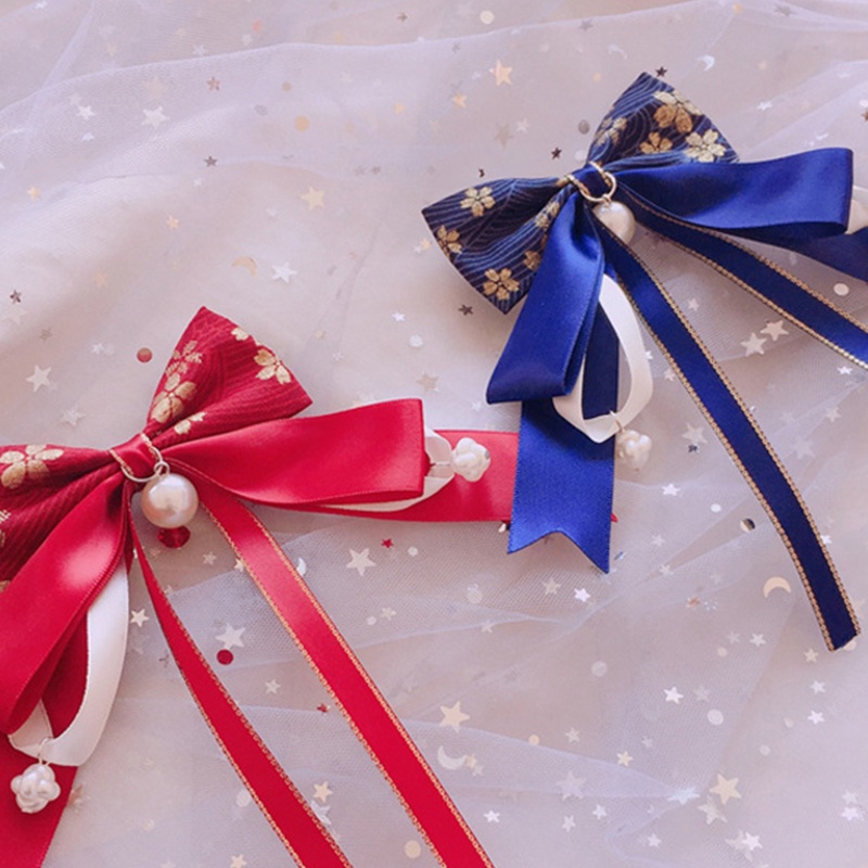 Kẹp Tóc Đuôi Ngựa Hình Nơ Lớn In Họa Tiết Thời Trang Cho Nữ Giá Đỡ