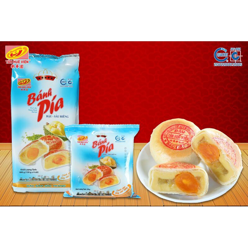 BÁNH PÍA ĐẬU SẦU RIÊNG 3 sao (440g)TÂN HUÊ VIÊN