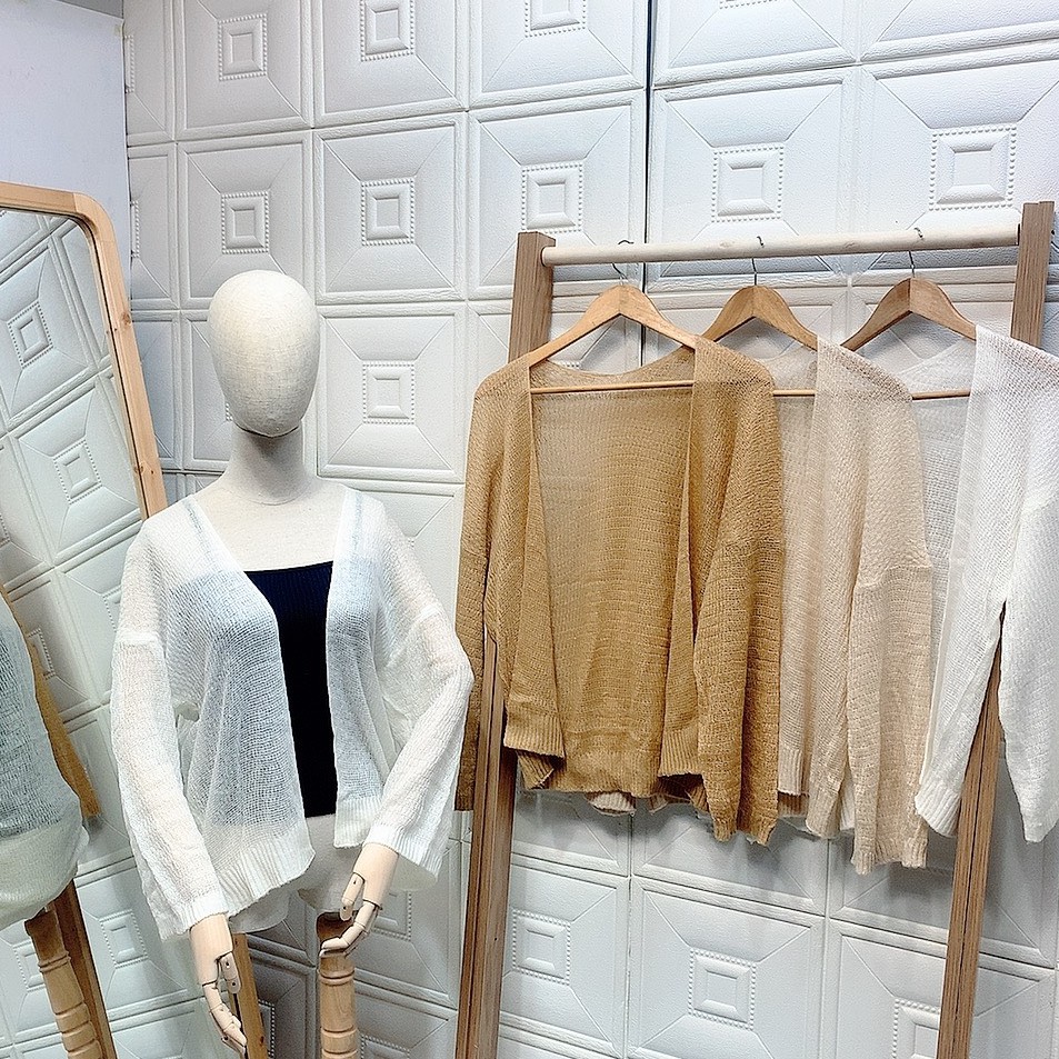 1E04 Áo khoác Cardigan len mỏng hot 2020 áo thu đông 4201 | BigBuy360 - bigbuy360.vn