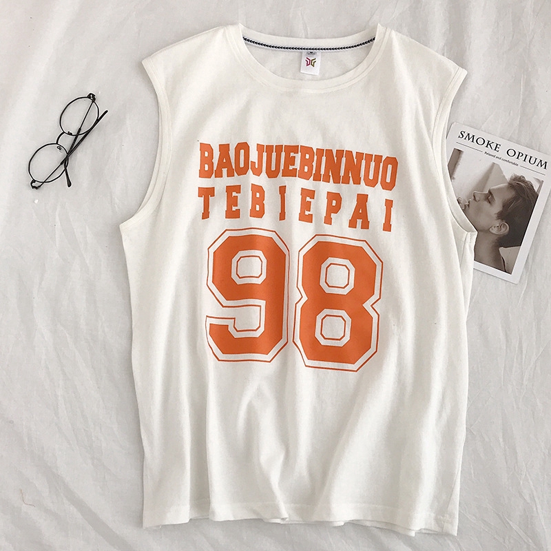 Summer ice silk sleeveless t-shirt boys vest | BigBuy360 - bigbuy360.vn