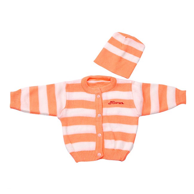 Bộ Áo Len Và Nón Giữ ấm Cho Bé