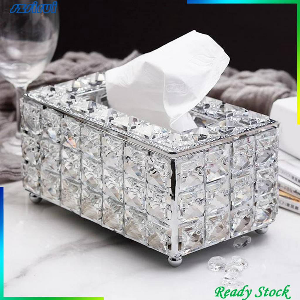 [szsirui] Hộp Đựng Khăn Giấy Vệ Sinh Hình Chữ Nhật Sáng Bóng Sang Trọng Trang Trí Quầy