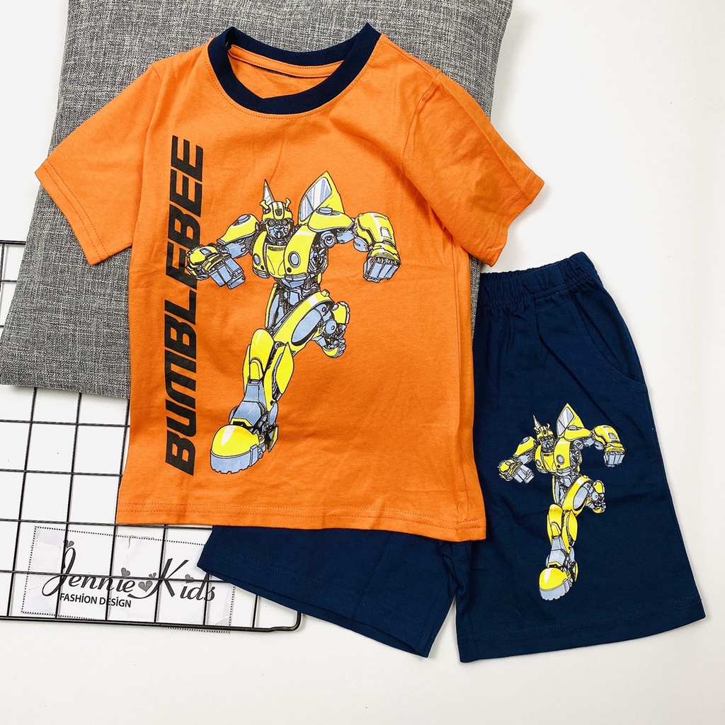 Đồ bộ bé trai size đại 20-45kg VNXK thun cotton xuất Jennie kids J478