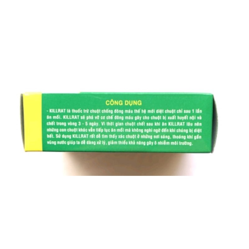 Thuốc diệt chuột Killrat thế hệ mới 0.005% gói 40gr