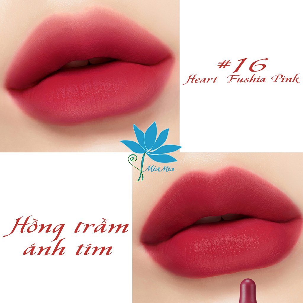 Son Ink Màu 16 Heart Fuchsia Pink Đỏ Hồng Kem Lì Peripera Ink Velvet Lip Tint Mới Nhất [CHÍNH HÃNG]