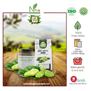 BỘT NHÀU NGUYÊN CHẤT NPRO HŨ THỦY TINH 250G - 100% TỪ TRÁI NHÀU