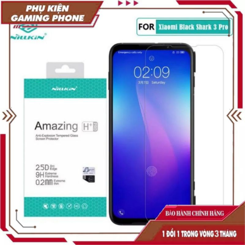 Kính Cường Lực Nillkin Xiaomi Black shark 3pro Full Màn H + Pro trong suốt không viền đen