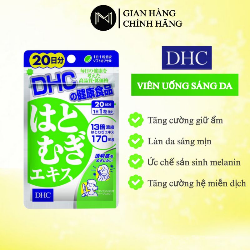 Viên uống Trắng da DHC Nhật Bản Adlay Extract 30 Viên 30 Ngày