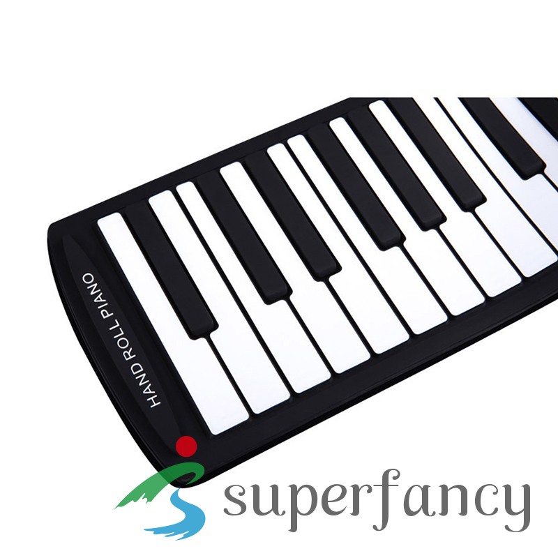 Portable Flexible Digital Keyboard Piano 61 Keys 128 Tones Rhythms Electronic Roll Up Piano Toys