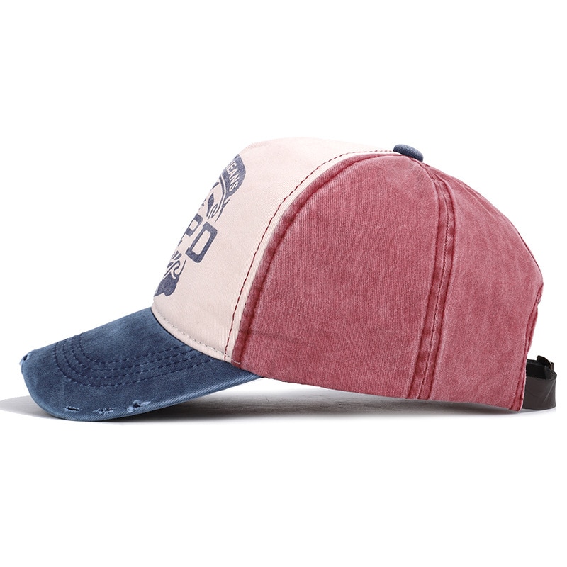 Mũ lưỡi trai vải cotton đã giặt in họa tiết Baseball cap 1985 có thẻ điều chỉnh cho nam và nữ