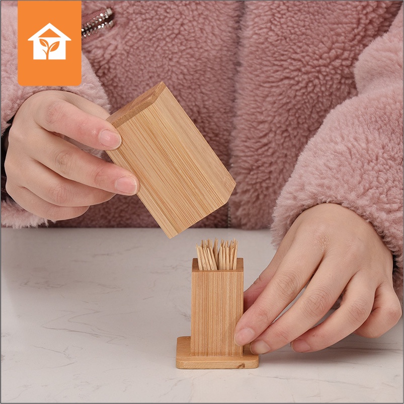 Hộp đựng tăm, lọ tăm tre phụ kiện bàn ăn an toàn cho mọi nhà