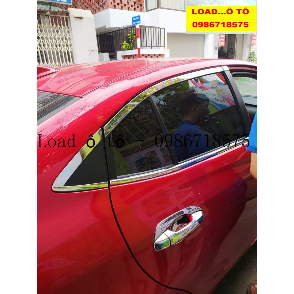 Nẹp Chân Kính, Nẹp Cong Kính Xe Toyota Vios 2022-2014 Hàng Inox Cao Cấp