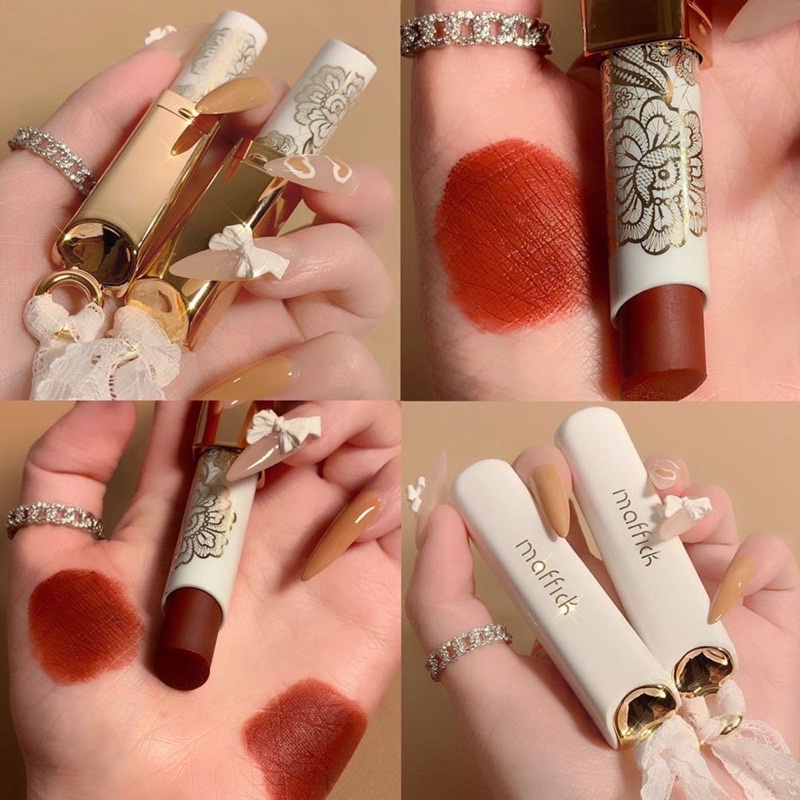Son MAFFICK Thỏi Ren Trắng Lace Honey Whisper Light Mist Matte Lipstick - Nội Địa Trung